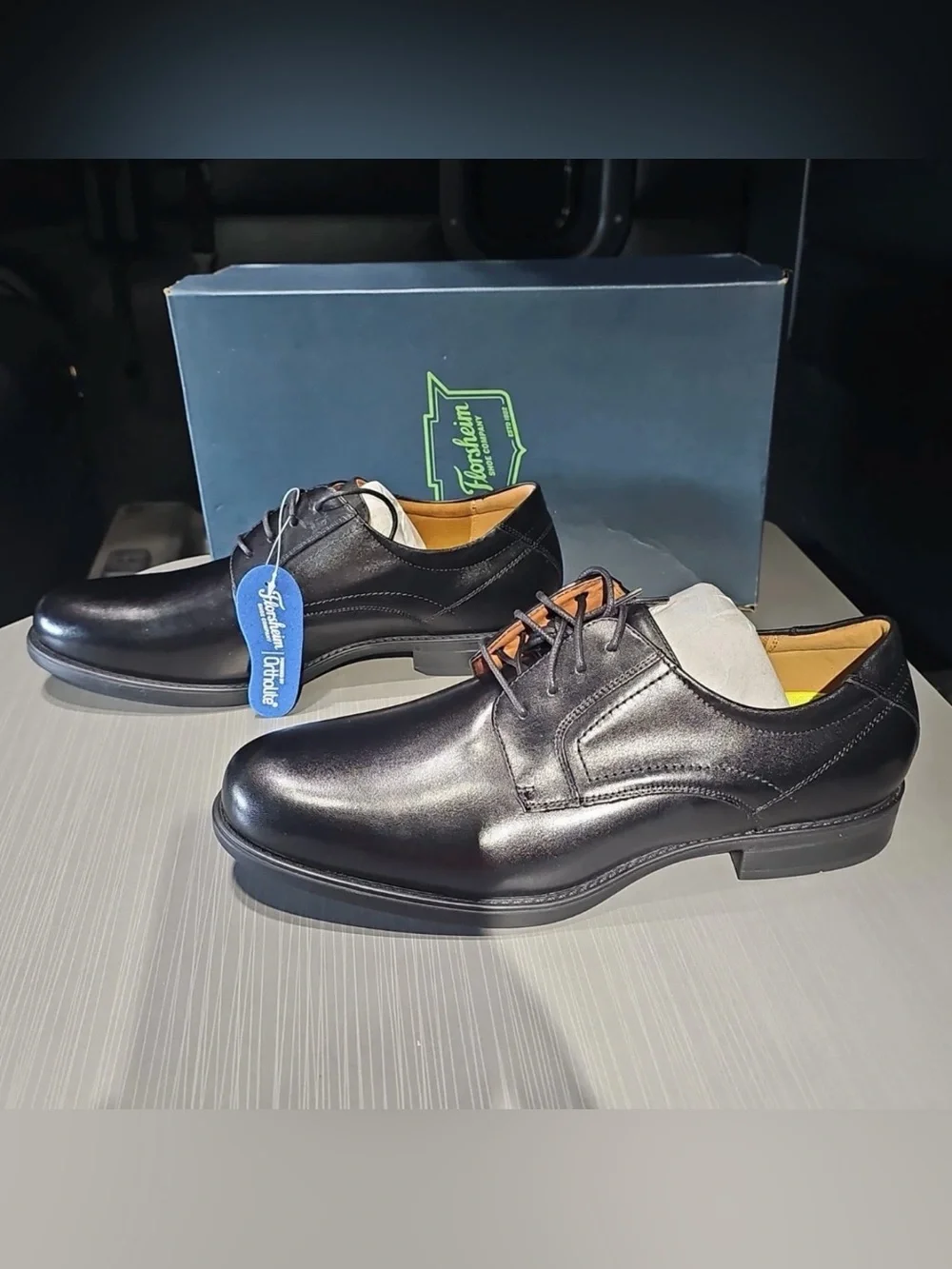 Florsheim Midtown Plain‎ Toe Oxford 12135-001 Black Men's 10.5 (3E) NEW In Box.